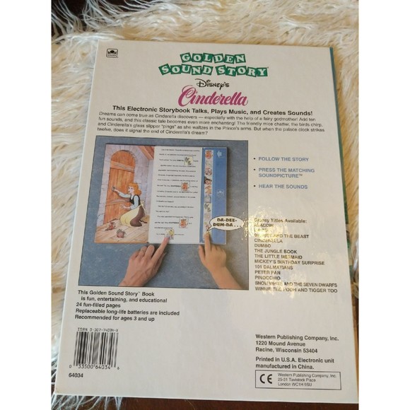 Disney Cinderella Vintage Electronic book plays music! - Picture 12 of 12